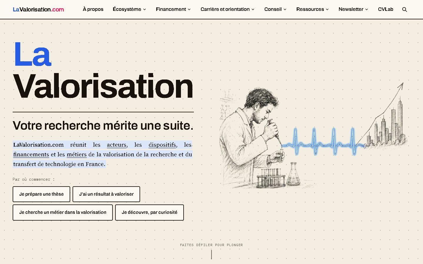 LaValorisation.com home page